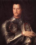 BRONZINO, Agnolo Cosimo I de  Medici in Armour oil painting artist